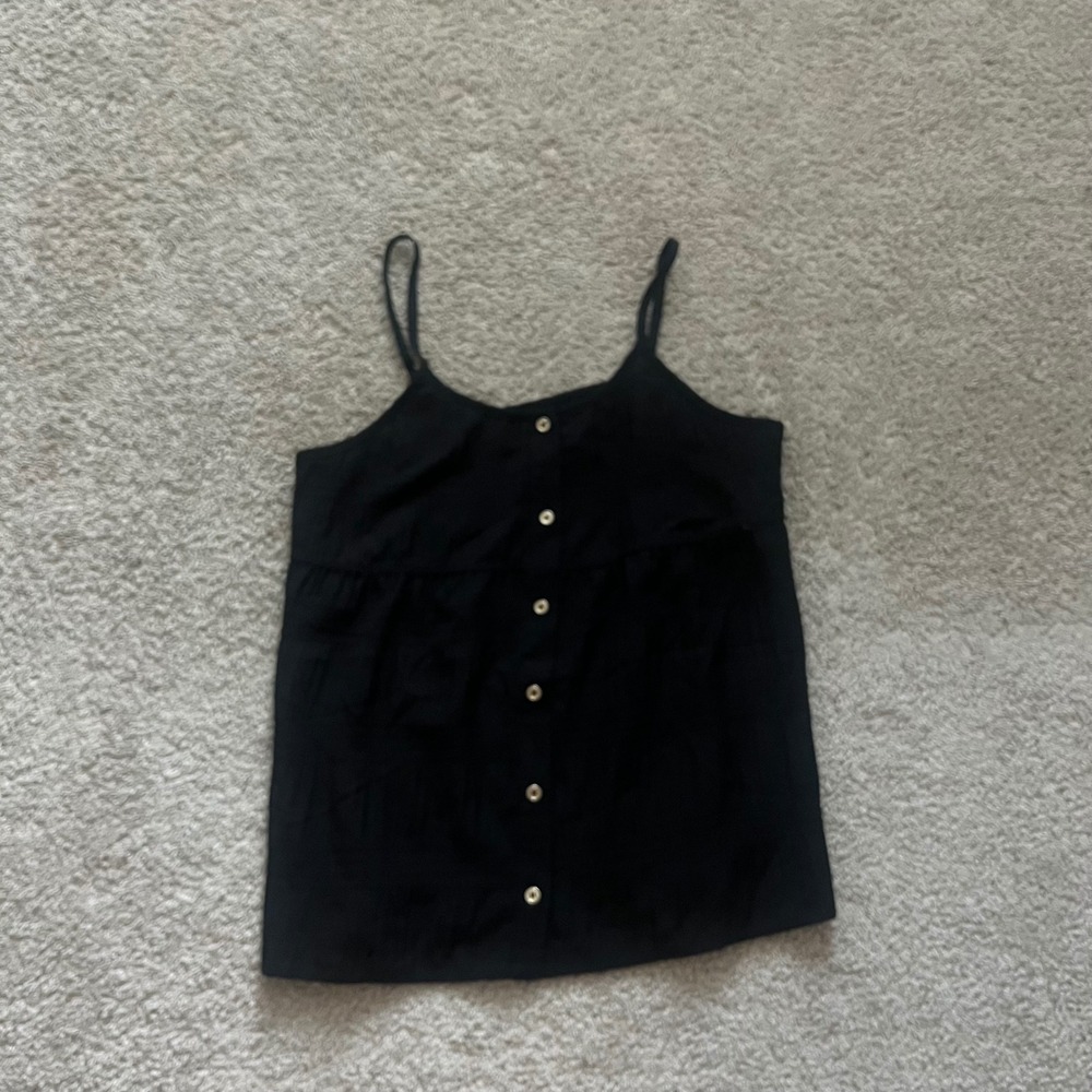 Jason Wu textured tank top cami‎ black babydoll size M